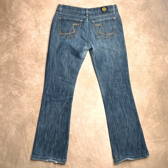 Y2K Rock & Republic Low Rise Bootcut Flare Embroidered Jeans Denim Indie Sleaze - Picture 2 of 10